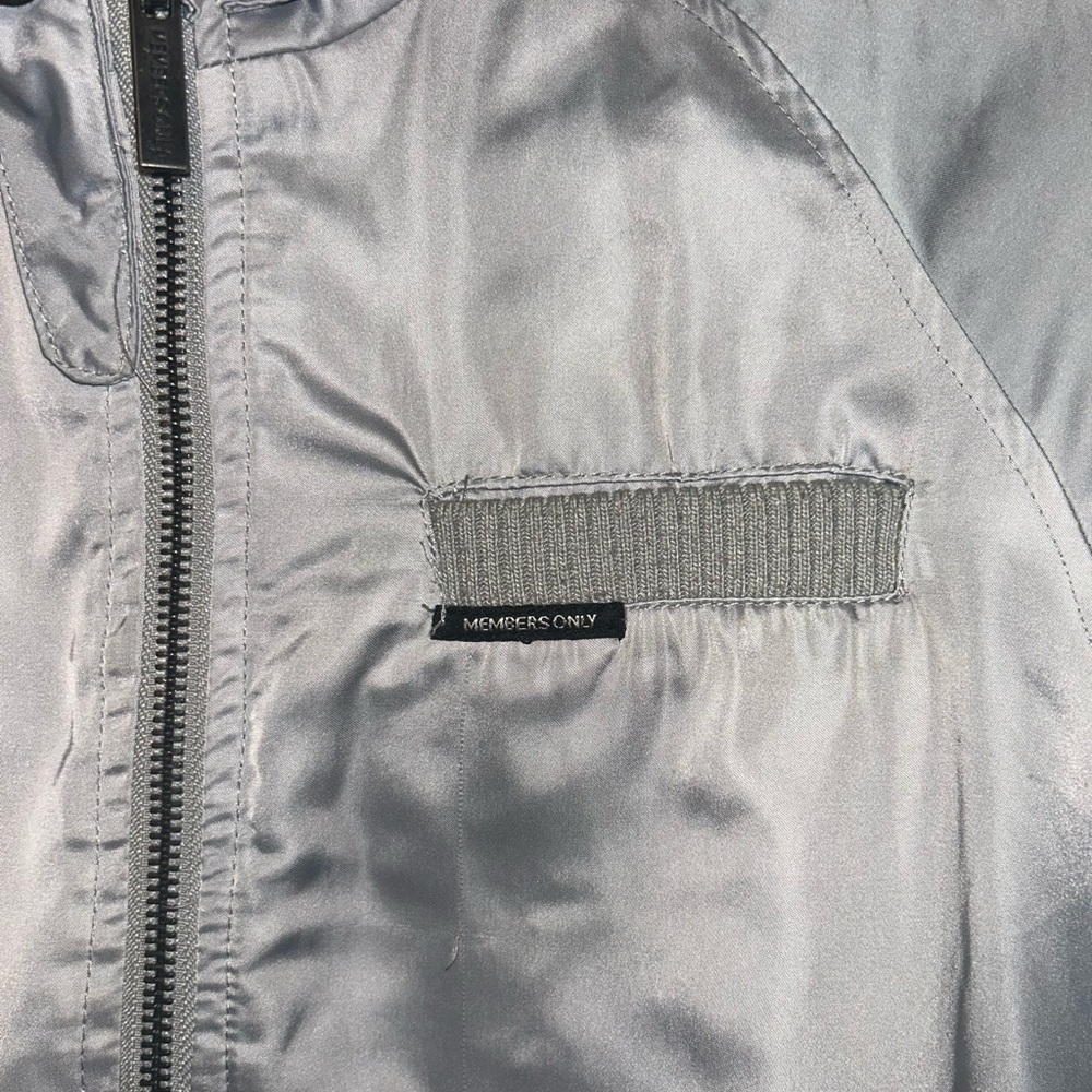Members Only Silver Bomber Jacket - Picture 2 of 5